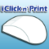 iClickn'Print logo, iClickn'Print contact details