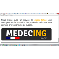 MÉDECING logo, MÉDECING contact details