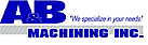 A&B Machining logo, A&B Machining contact details