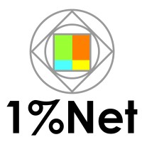 1%Net logo, 1%Net contact details