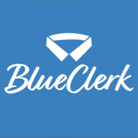 BlueClerk logo, BlueClerk contact details