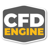 CFD Engine logo, CFD Engine contact details