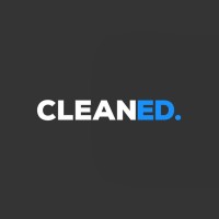 CLEANED. logo, CLEANED. contact details