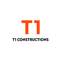 T1 Constructions logo, T1 Constructions contact details