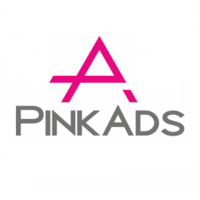 PinkAds logo, PinkAds contact details