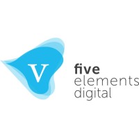 five elements digital logo, five elements digital contact details