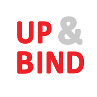 UP&BIND logo, UP&BIND contact details