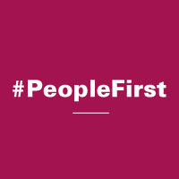 People First logo, People First contact details