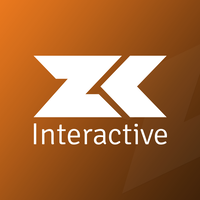 ZK • Interactive logo, ZK • Interactive contact details