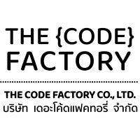 The Code Factory logo, The Code Factory contact details