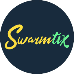 SwarmTix logo, SwarmTix contact details