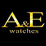 A&E Watches logo, A&E Watches contact details