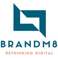 BrandM8 logo, BrandM8 contact details