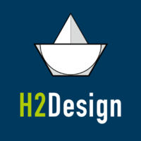 H2Design AS logo, H2Design AS contact details