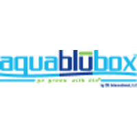 AquaBluBox logo, AquaBluBox contact details