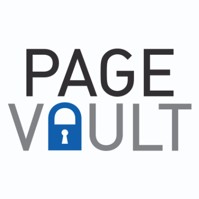 PAGE VAULT logo, PAGE VAULT contact details