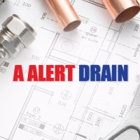 A Alert Drain logo, A Alert Drain contact details