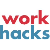 WorkHacks logo, WorkHacks contact details