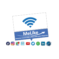 MeLike logo, MeLike contact details