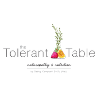 The Tolerant Table logo, The Tolerant Table contact details