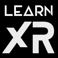 LearnXR logo, LearnXR contact details