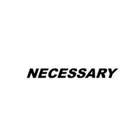 NECESSARY logo, NECESSARY contact details