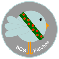 BCG Patches logo, BCG Patches contact details