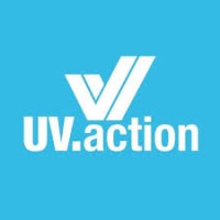 UvAction logo, UvAction contact details