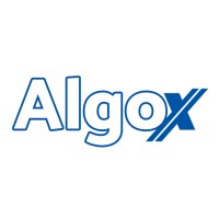 AlgoX logo, AlgoX contact details