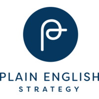 Plain English Strategy logo, Plain English Strategy contact details