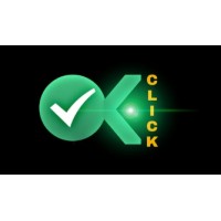 ok click logo, ok click contact details