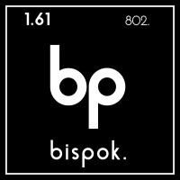 bispok. logo, bispok. contact details