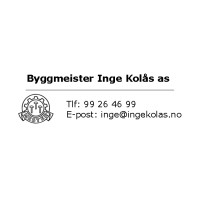 Byggmeister Inge Kolås as logo, Byggmeister Inge Kolås as contact details