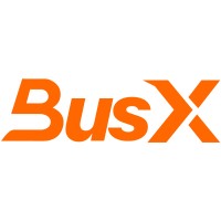 BusX logo, BusX contact details