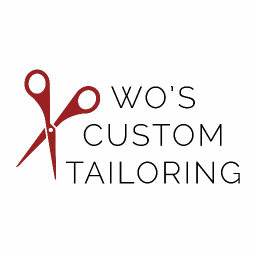 'Wo''s Custom Tailoring' logo, 'Wo''s Custom Tailoring' contact details