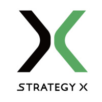 StrategyX logo, StrategyX contact details