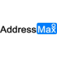 AddressMax logo, AddressMax contact details