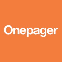 Onepager logo, Onepager contact details