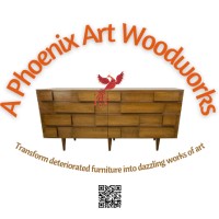 A Phoenix Art Woodworks logo, A Phoenix Art Woodworks contact details