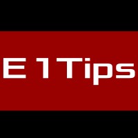 E1Tips.com logo, E1Tips.com contact details