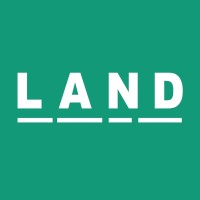 LAND logo, LAND contact details