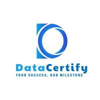 DataCertify logo, DataCertify contact details