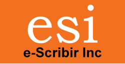 E-Scribir logo, E-Scribir contact details