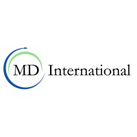 M.D International logo, M.D International contact details