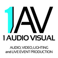 1 Audio Visual logo, 1 Audio Visual contact details