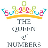 The Queen of Numbers logo, The Queen of Numbers contact details