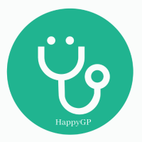 HappyGP logo, HappyGP contact details