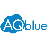 AQblue logo, AQblue contact details