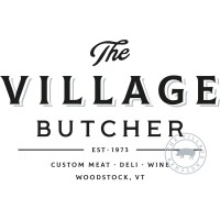 The Village Butcher logo, The Village Butcher contact details