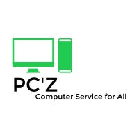 PC'Z logo, PC'Z contact details